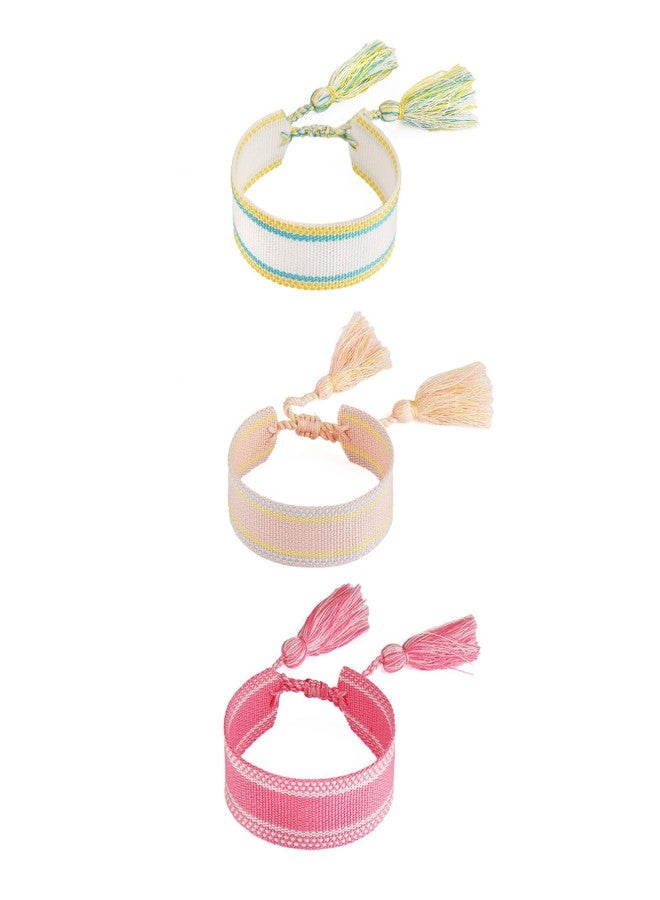 STWTR Woven Friendship Wrap Bracelet for Women, Adjustable Couple Bracelet for Valentine's Day gifts (3 Color Bracelet-A) - Image 1
